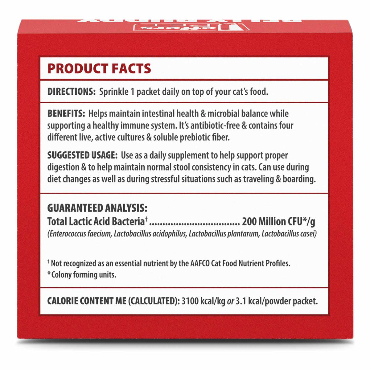 Chicken liver Belly Buddy cat probiotic from Jeffers, with no GMOs or artificial colors