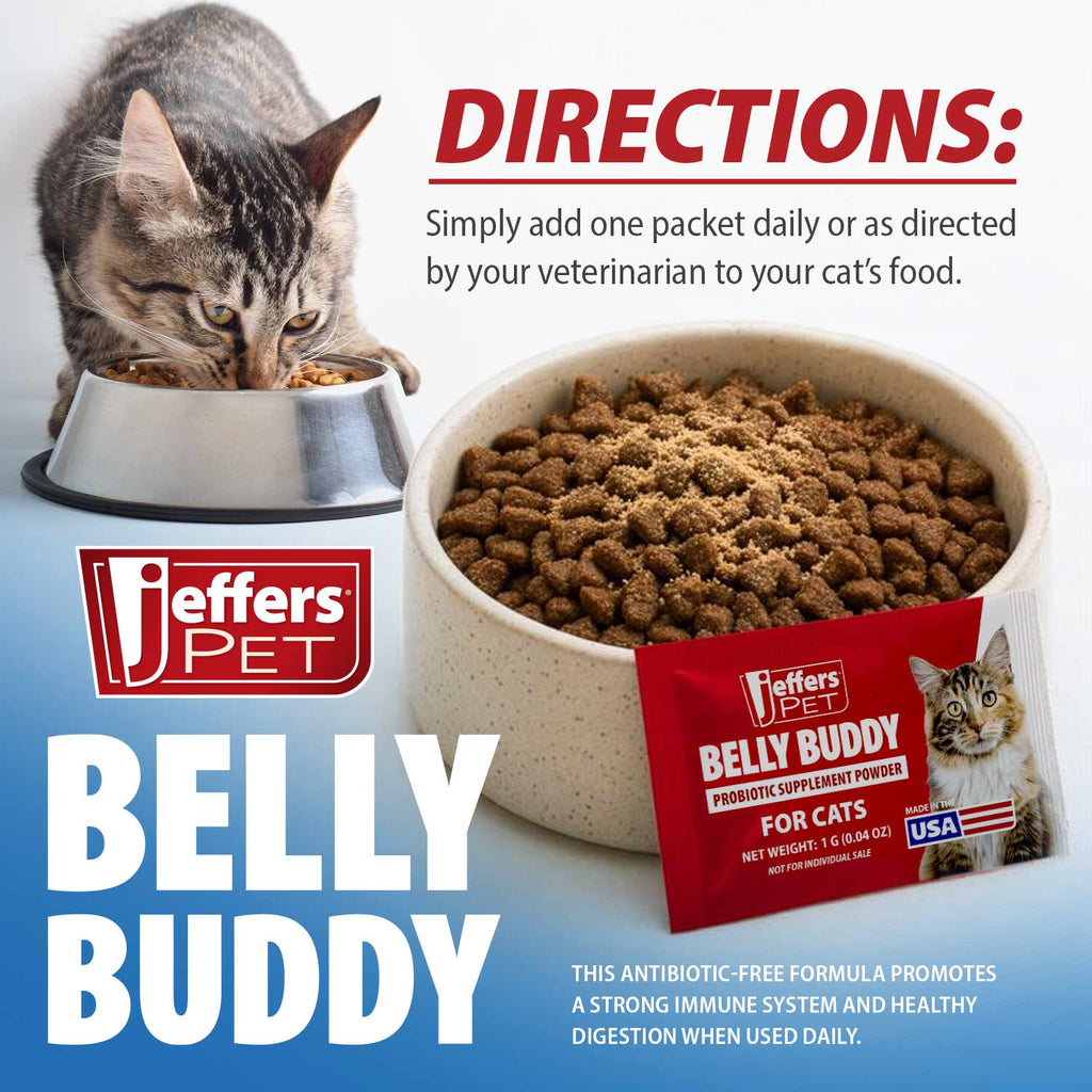 Jeffers Belly Buddy for cats to help support healthy digestion and normal stool consistency