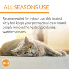 K&H Thermo-Kitty Cuddle Up with a removable, machine-washable cover in mocha brown