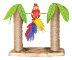 KONG Tiki Twirl cat toy with a weighted, spinning feathered parrot filled with North American catnip