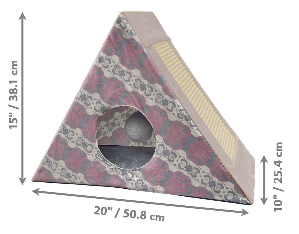 KONG Zen Den foldable cat den, 20 x 15 x 10 in, made of particle board, sisal rope and polyester