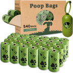 27-roll pack of leak-proof dog poop bags for standard leash-mounted bag holders