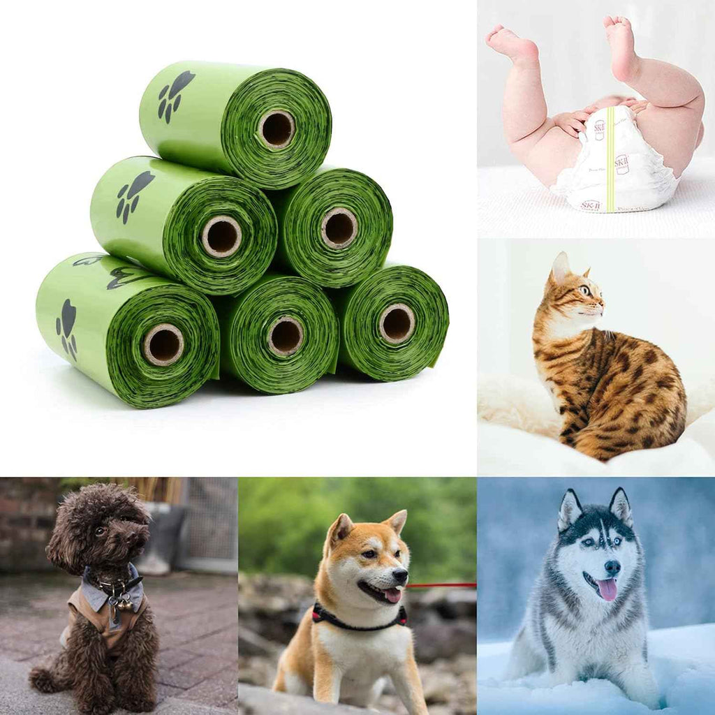 Leak-proof dog poop bags for camping and hiking trips, sold in 27 or 54 roll packs