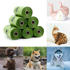 Leak-proof dog poop bags for camping and hiking trips, sold in 27 or 54 roll packs