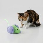 Indoor cat play mouse with an LED tail tip and a lightweight ABS plastic body