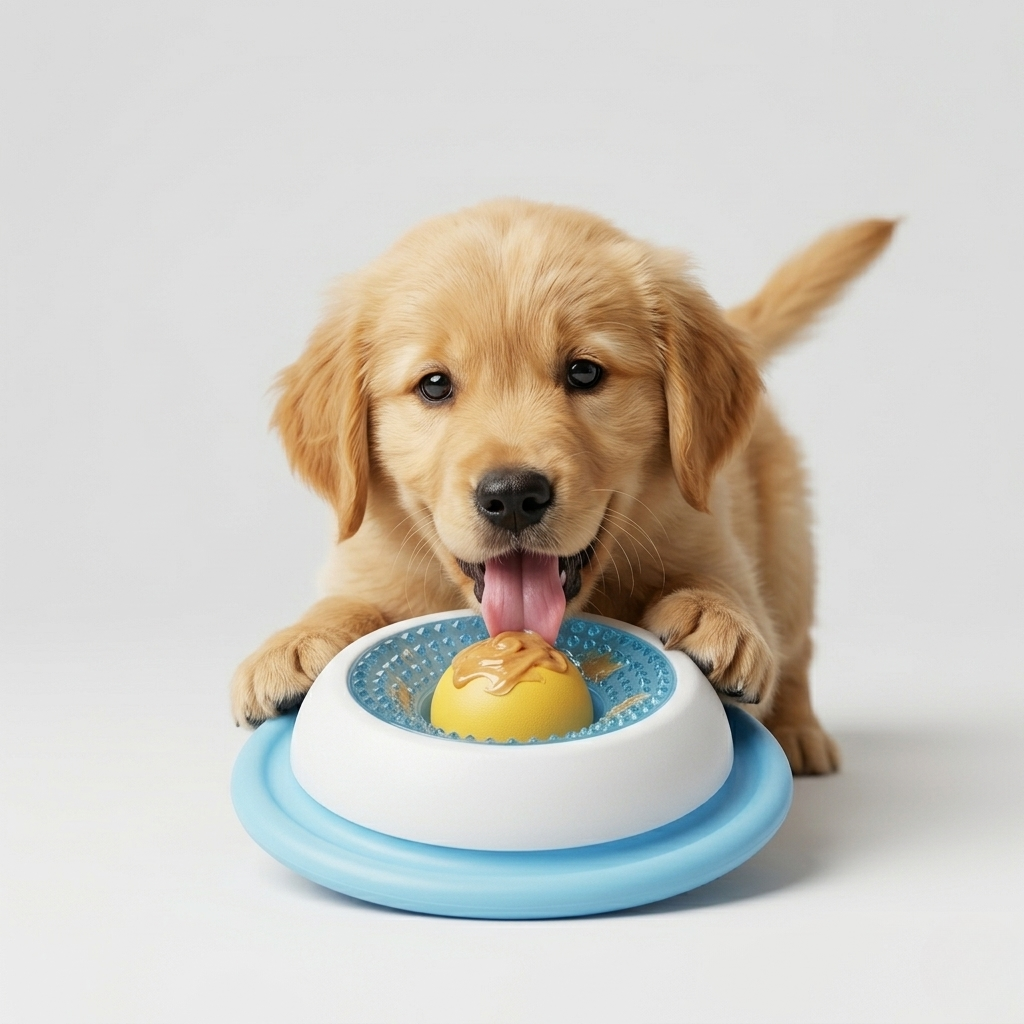 Lick feeder toy for pets, about 5 to 7 inches depending on the model