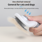 Lightweight slicker brush for one-handed use while the other hand steadies a pet