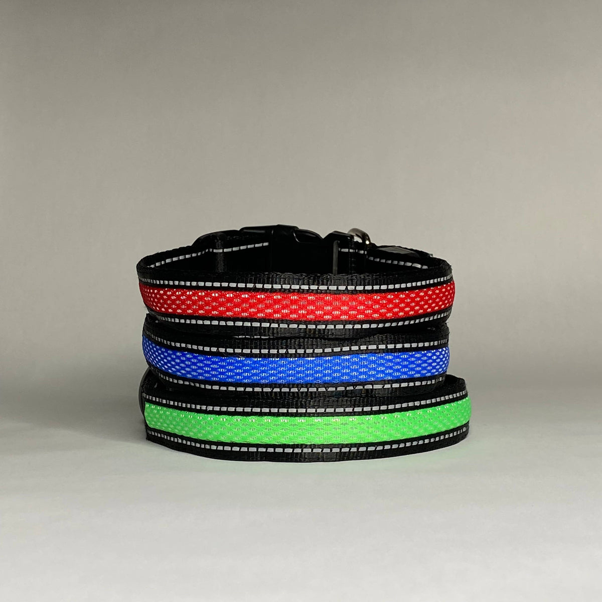 Pull-tested Lucky Dog LED dog collar built for everyday walks