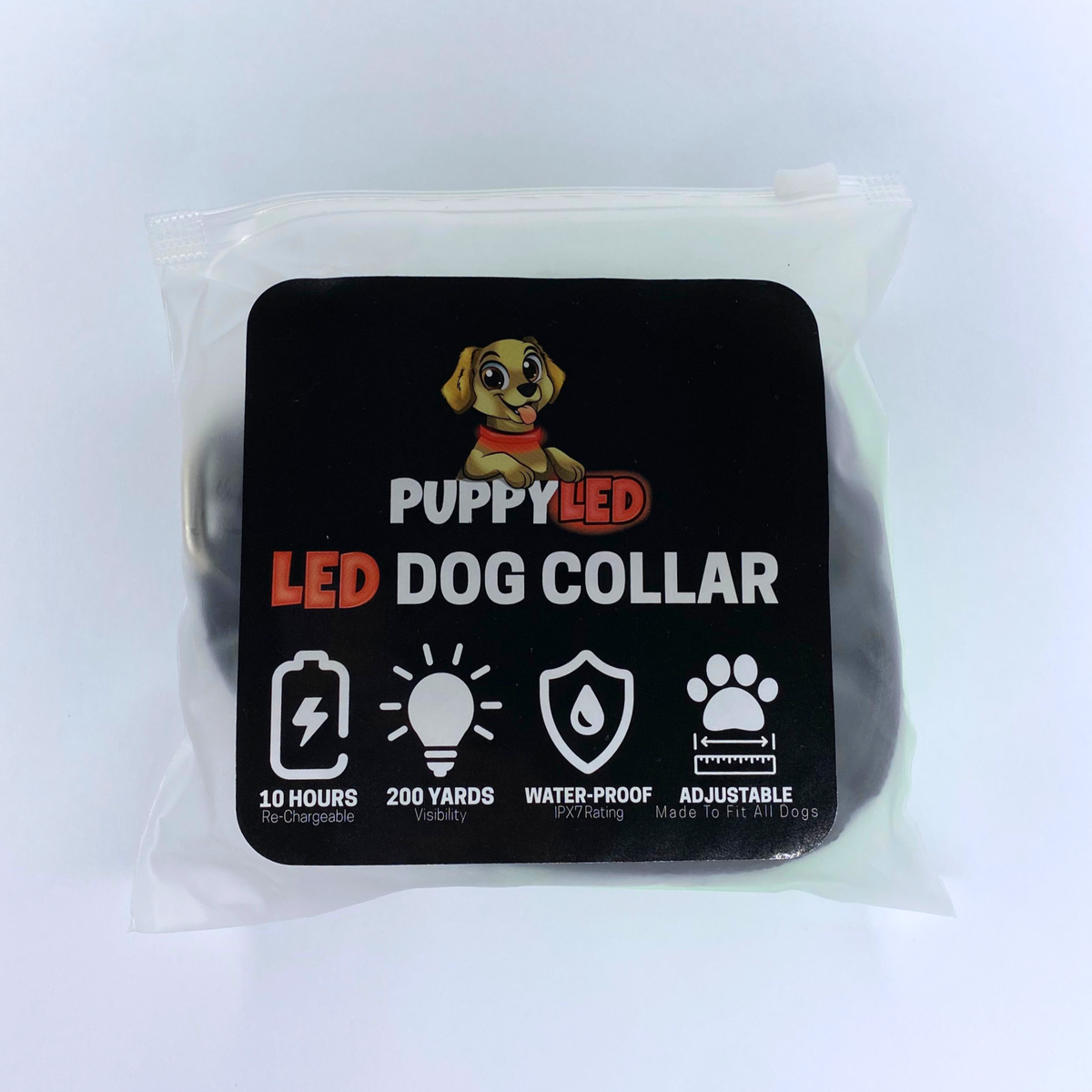 Lucky Dog USB-charged LED collar that helps keep your dog visible after dark