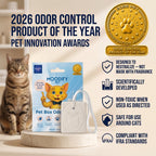 MoodifyPet litter box odor neutralizer whose formula was developed with a global fragrance house