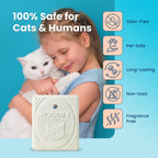 Safety graphic for MoodifyPet litter box odor neutralizers, made to hang near the litter box