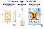 MoodifyPet technical specs graphic for the cat litter box odor neutralizer pendant