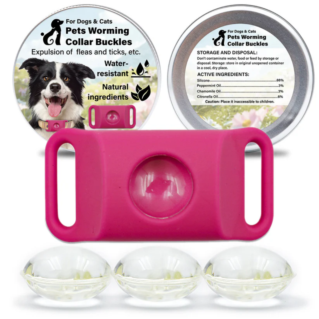 Flea and tick collar pendant, available in several colors
