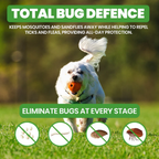 Natural flea and tick repellent pendant for pets