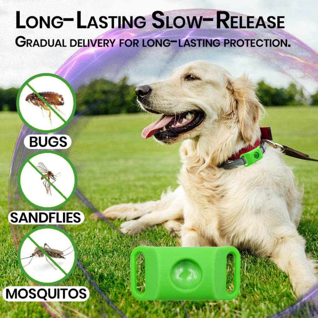 Flea and tick prevention pendant that clips to a collar