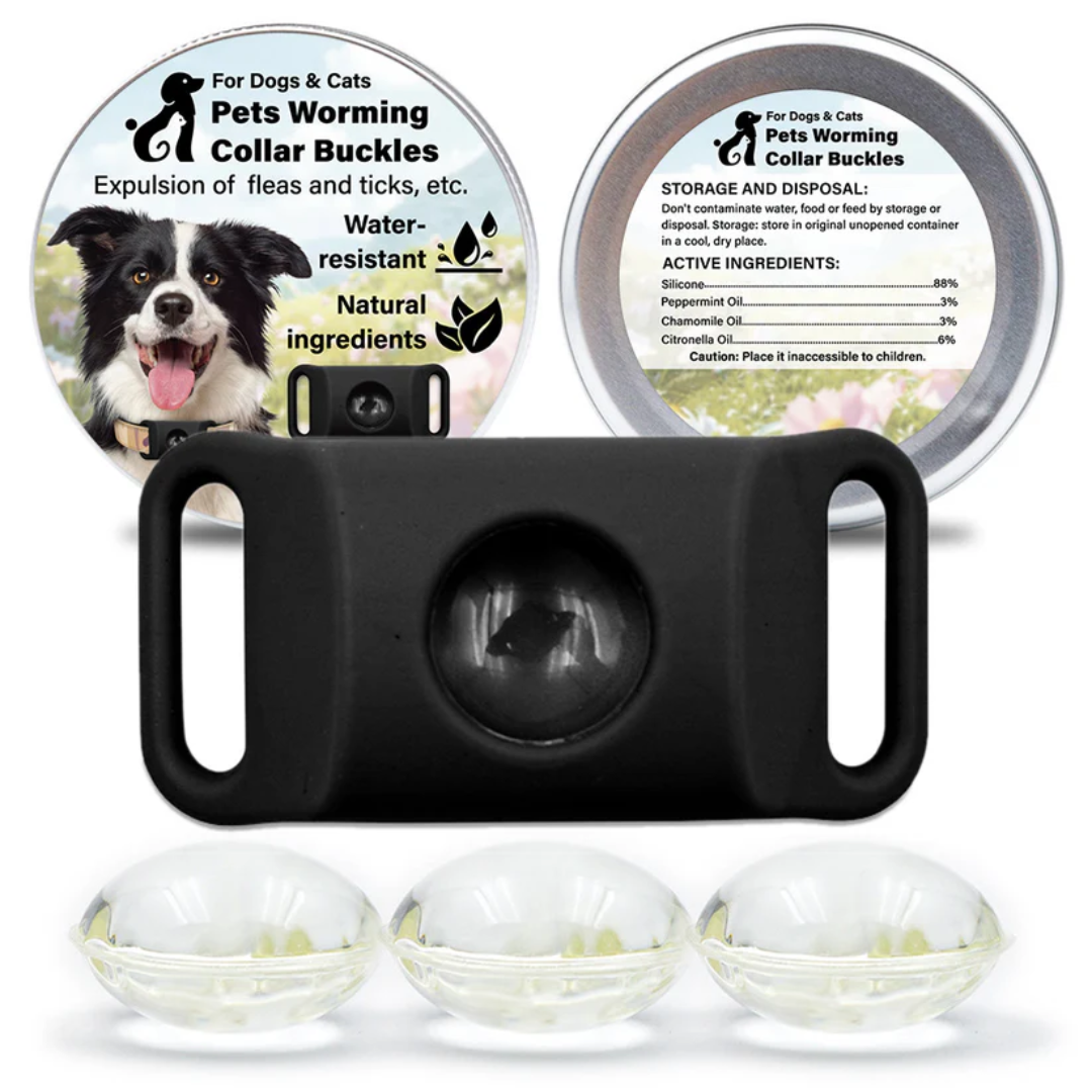 Plant-based flea and tick collar pendant for dogs and cats