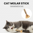 Natural cat chew stick made of silver vine wood, gall fruit, hemp rope and raffia