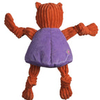 Back of the Large Clemson Tiger Knottie dog toy by HuggleHounds, about 15 inches tall