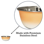 Peach Coral deep dog bowl with a rubberized base that helps reduce sliding during meals