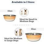 Peach Coral deep dog bowl, 5 x 2.1 in at 16 oz or 6 x 2.7 in at 32 oz