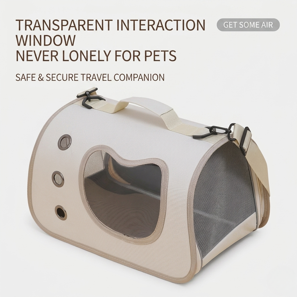 Bubble window pet backpack with an interior tether clip to keep pets from jumping out