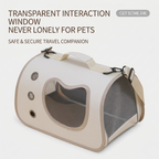 Bubble window pet backpack with an interior tether clip to keep pets from jumping out