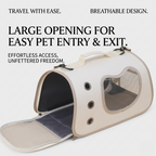 Pet carrier backpack with three carry modes: backpack, top handle and crossbody