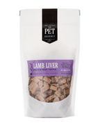 The Pet Gourmet freeze-dried lamb liver dog treats and topper, made from 100% lamb liver