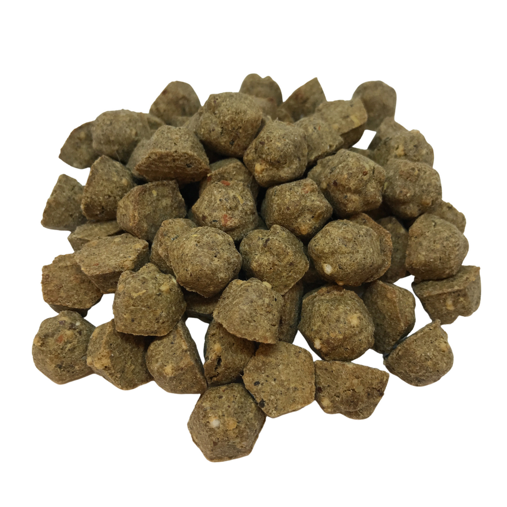 The Pet Gourmet oven baked kibble for dogs, slow baked at a low temperature with no coatings