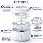 Pet Life Moda-Pure dog and cat fountain with a filter cartridge that lasts about 60 days
