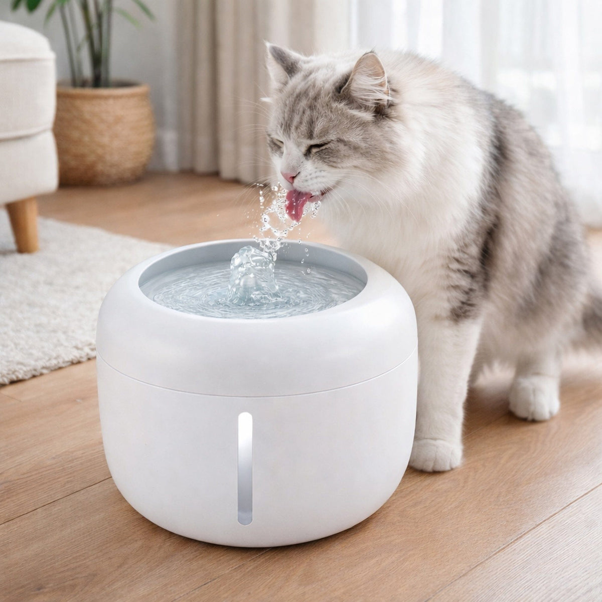 Pet Life Moda-Pure pet water fountain measuring 7.88 x 7.88 x 6.1 inches