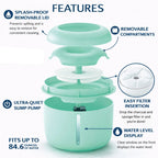 Pet Life Moda-Pure fountain designed to help filter impurities out of tap water for pets