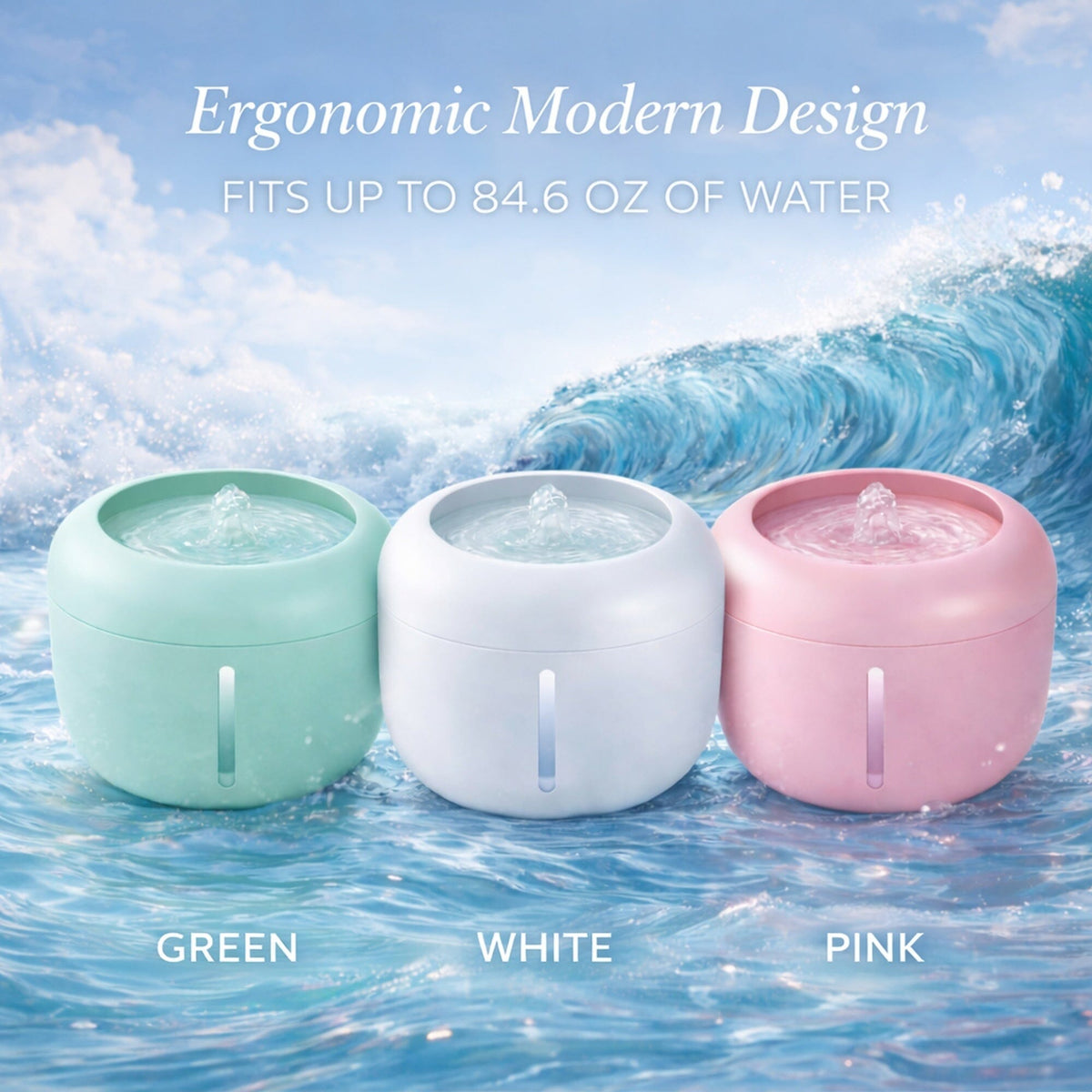 Pet Life Moda-Pure fountain, which has a removable and refillable inner water container