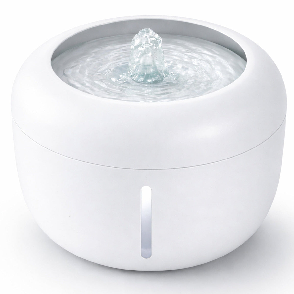 White Pet Life Moda-Pure filtered water fountain for dogs and cats, 7.88 in wide