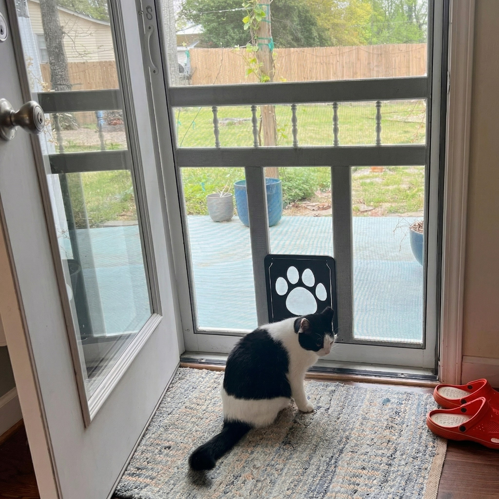 Black pet screen door frame made of ABS plastic for installing in mesh screens