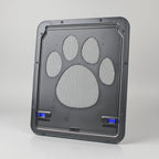 Pet screen door with a flexible flap and a 26 x 20.5 cm inner opening for small pets