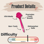 Product details for the Pink Ice Cream lick stick, top-rack dishwasher safe and freezer safe