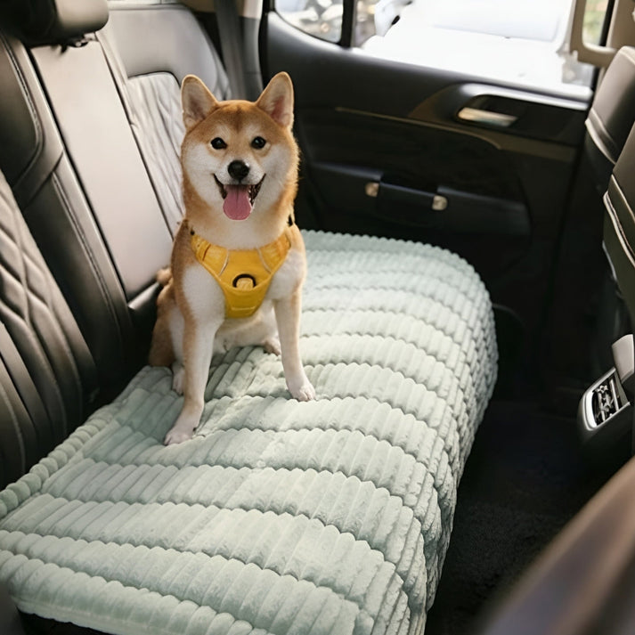 Washable plush couch cover for cats and dogs