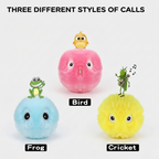 Squeaky plush ball for cats that respond to prey-like sounds during play