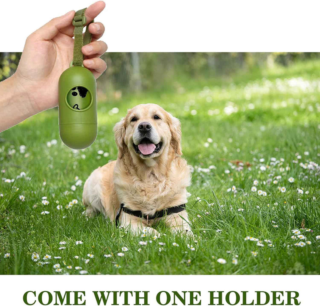 Pre-perforated dog waste bags that tear off the roll cleanly and open easily on windy walks