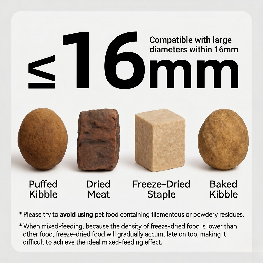 Programmable 6L pet feeder that holds enough kibble to cut down on refills