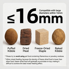 Programmable 6L pet feeder that holds enough kibble to cut down on refills