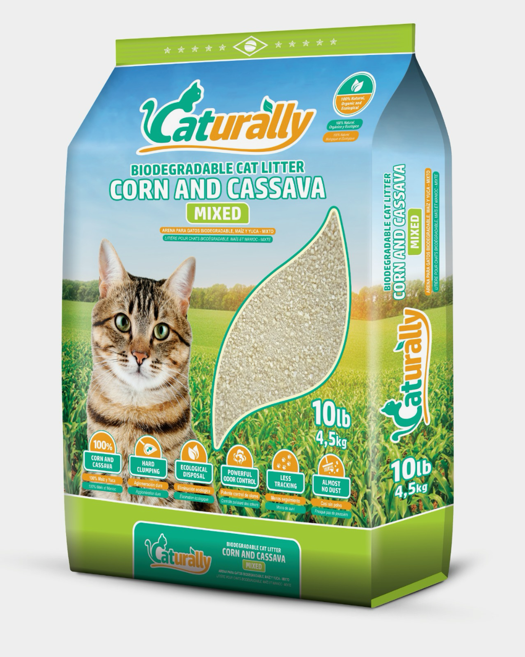 PurrFriendlyLitter cassava and corn cat litter, a plant-based clumping litter for cats