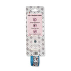 Embroidered rainbow nylon collar with metal clips, a light 0.15 lb collar for daily wear