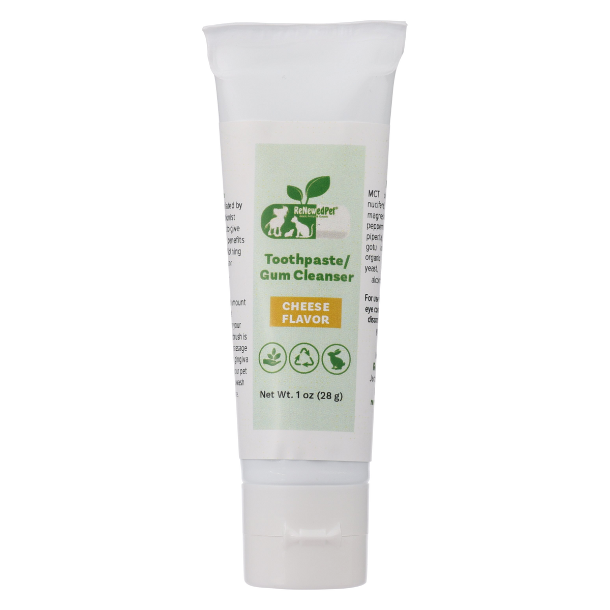 ReNewedPet toothpaste and gum cleanser in the 1 oz size, paste only, for dogs and cats