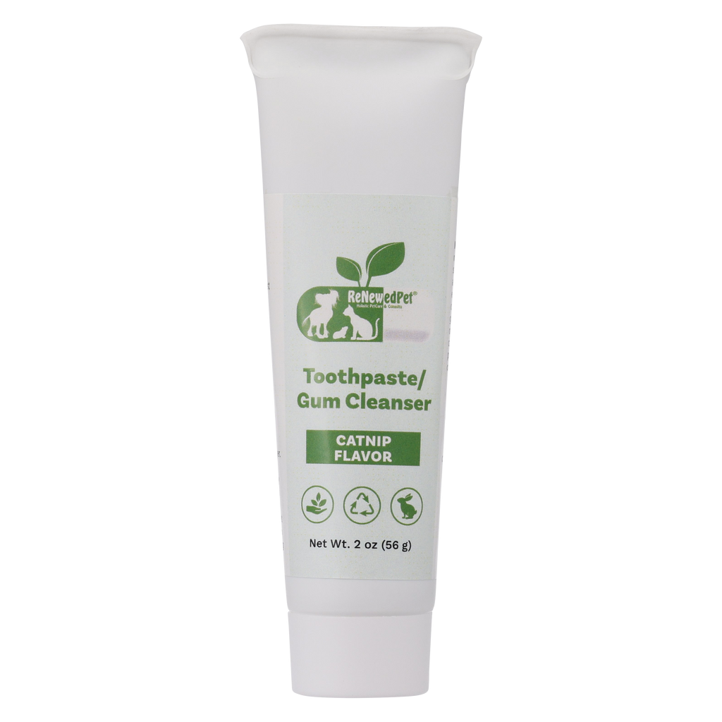 ReNewedPet toothpaste and gum cleanser in the 2 oz size, paste only, cheese or catnip