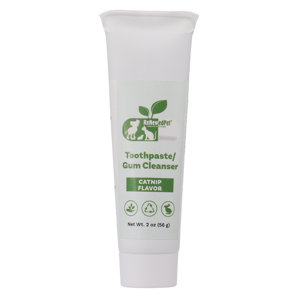 ReNewedPet toothpaste and gum cleanser in the 2 oz size, paste only, cheese or catnip