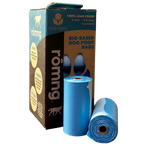 rōmng bio-based dog poop bags, 120-count pack of 8 rolls with 15 bags per roll
