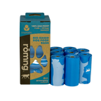 240-count pack of rōmng bio-based dog poop bags, 16 rolls of 15 bags