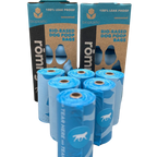 360-count pack of rōmng bio-based dog poop bags on 24 rolls of 15